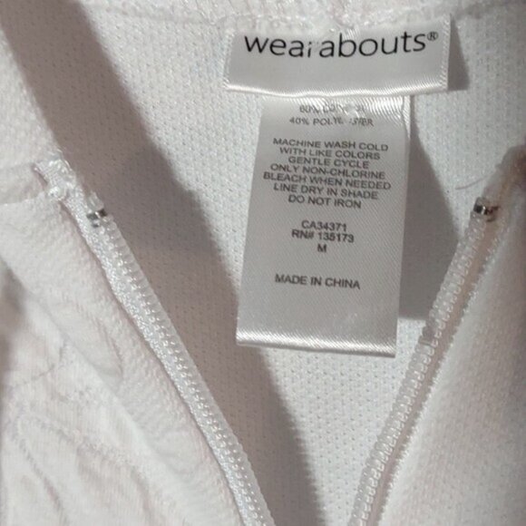 Lovely Whereabouts Swim Cover Up Hooded Sleeveless Dress White Medium zippered - Picture 7 of 16